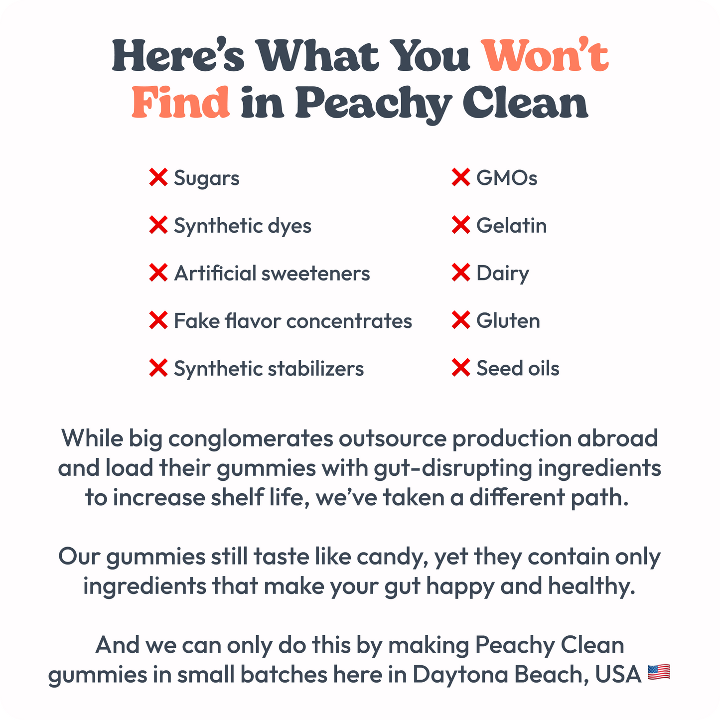 Peachy Clean Sugar-Free Pre+Probiotic Fiber Gummies